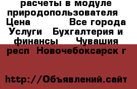 расчеты в модуле природопользователя › Цена ­ 3 000 - Все города Услуги » Бухгалтерия и финансы   . Чувашия респ.,Новочебоксарск г.